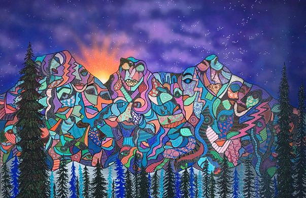 603x391 Three Sisters By Erin Brekke Conn, 2017 Painting Artsper (142981) - Three Sisters Painting