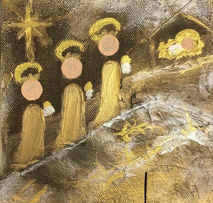 740x706 Three Wise Men Christenberry Collection - Three Wise Men Painting