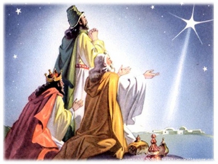 450x338 Three Wise Men And Star Shines - Three Wise Men Painting