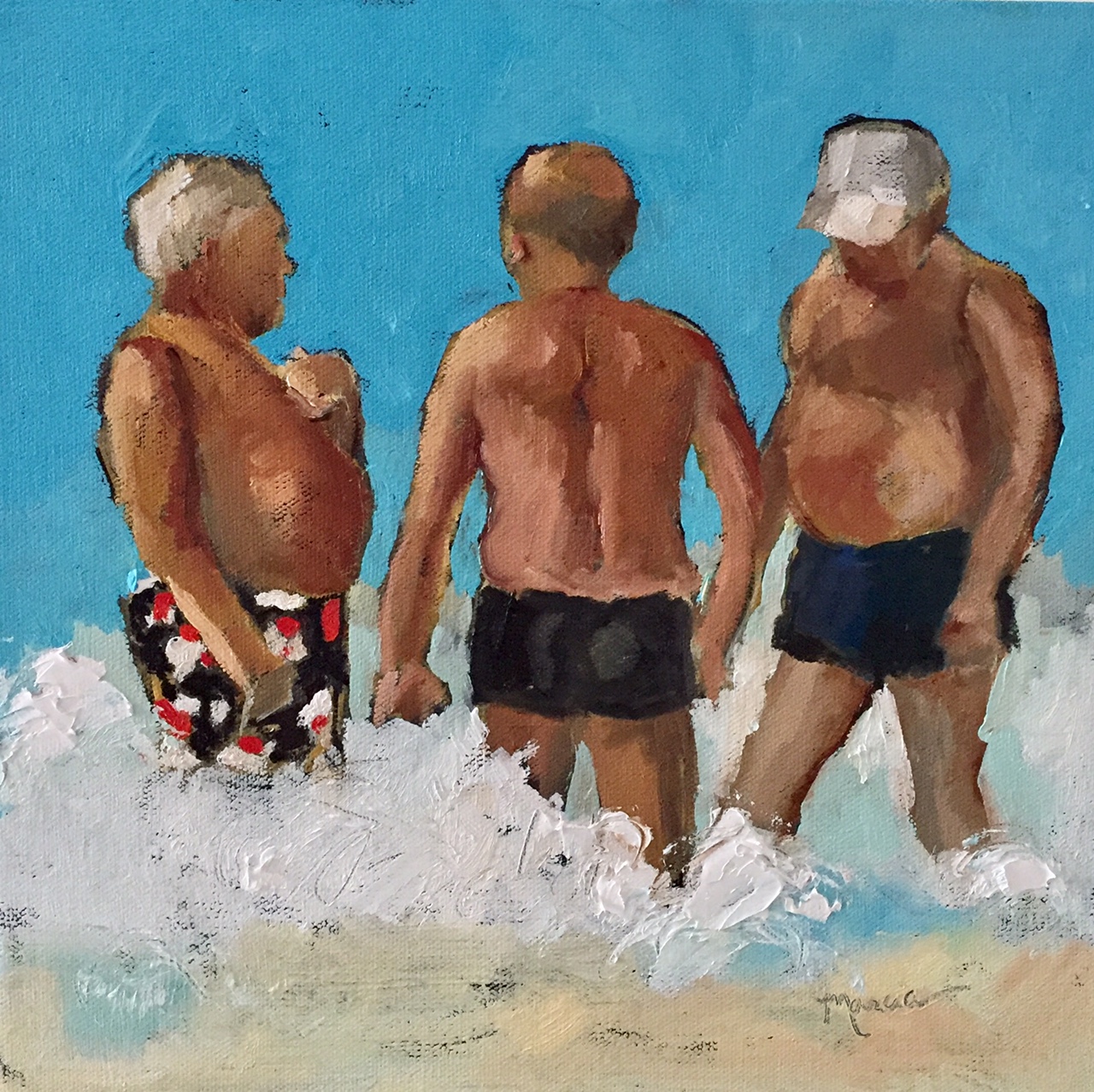 1280x1278 Painting By The Lake Three Wise Men - Three Wise Men Painting