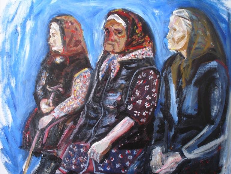 770x580 Saatchi Art Three Women I Painting By Marlena Yurukova - Three Women Painting