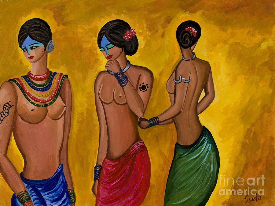 900x673 Three Women - Three Women Painting