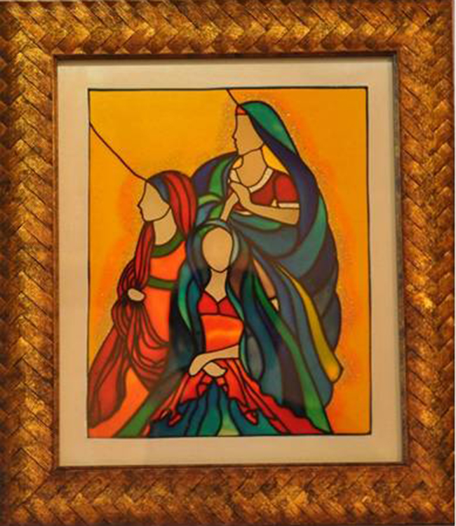 650x750 Three Women Qrioct - Three Women Painting