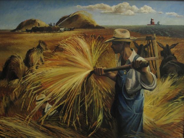 625x469 Threshing No. 1, Joe Jones, 1935. Unforgettable - Threshing Painting