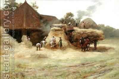 400x267 Threshing A Scottish Farm James Whitelaw Hamilton Reproduction - Threshing Painting