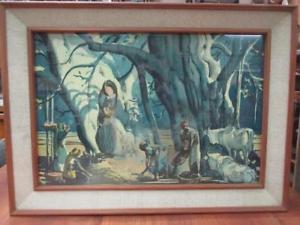 300x225 Watercolour Painting, M.d. Thyaga Raj, India, Threshing Grain - Threshing Painting