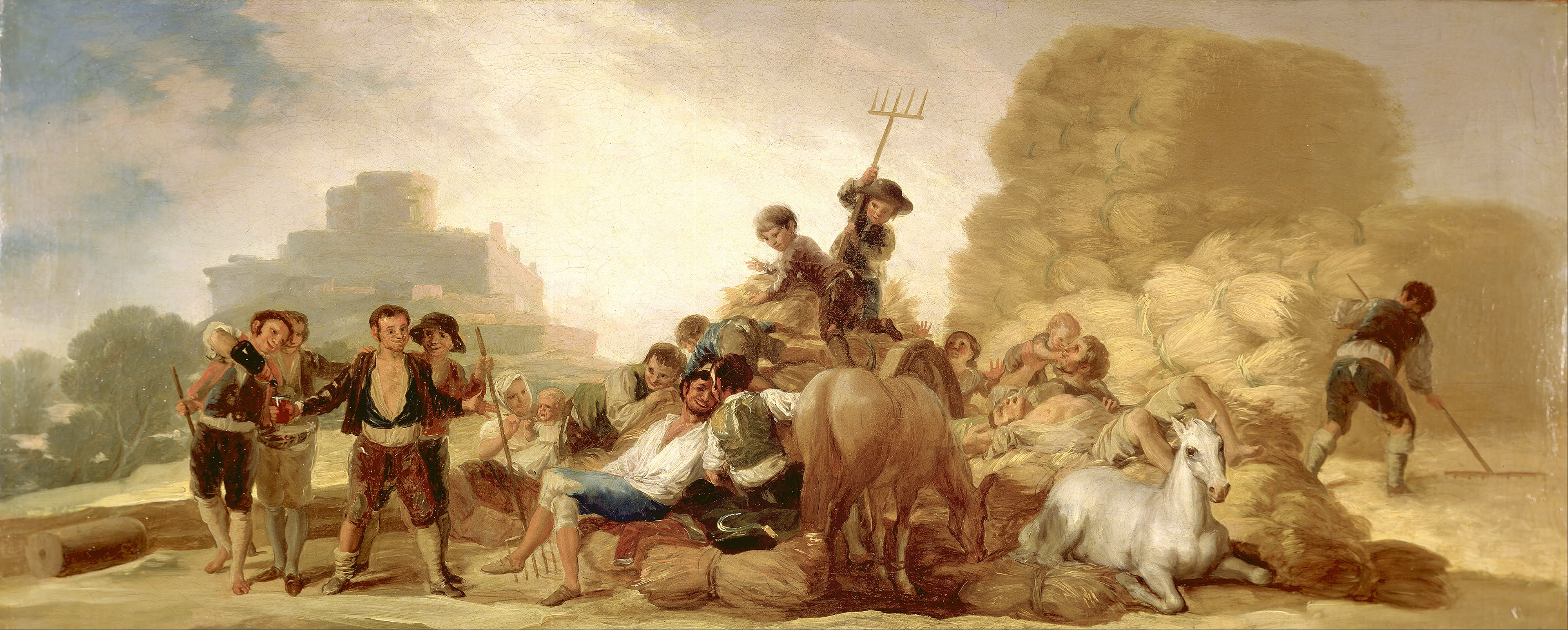4001x1608 Filegoya Y Lucientes, Francisco - Threshing Painting