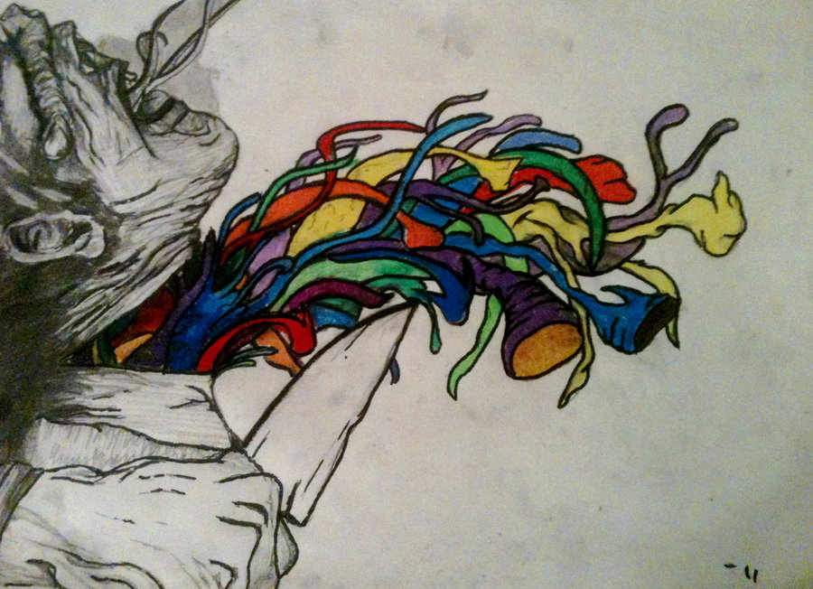 900x652 Cut Throat By Iloverienimparisien - Throat Painting