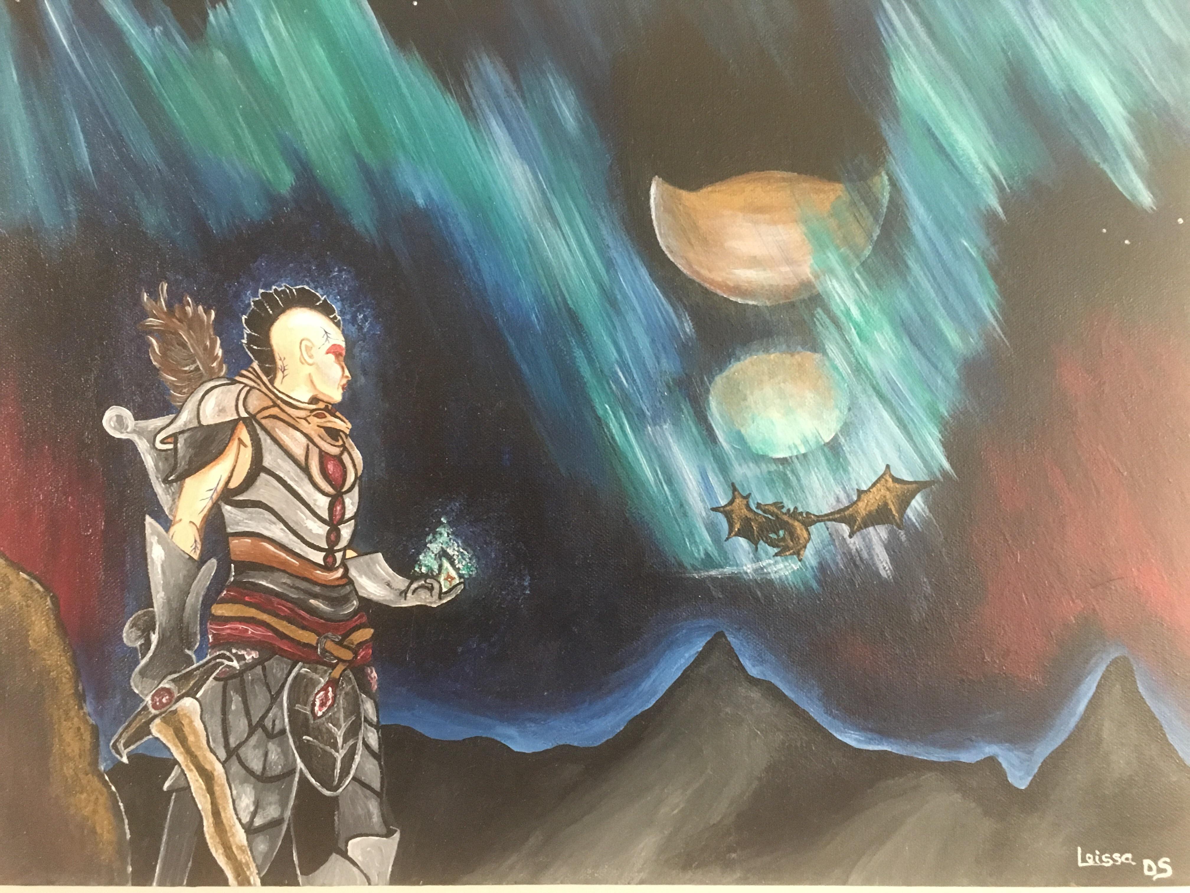 4032x3024 A Painting Of The Last Dragonborn, Breton Vampire Lord, Aisha - Throat Painting