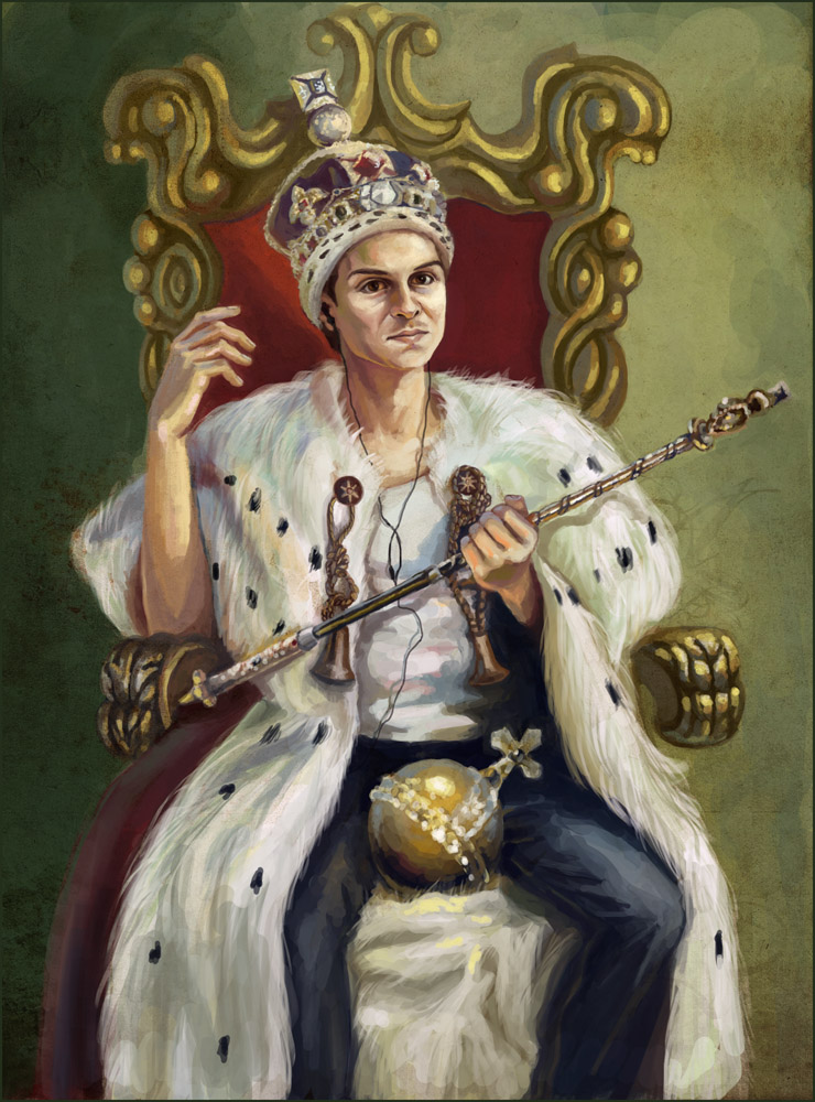 740x1000 King The Throne By Ladunya - Throne Painting