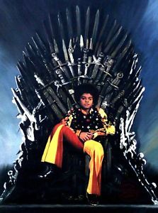 223x300 Superb Original Zen O'Conor Young Michael Jackson Iron Throne - Throne Painting