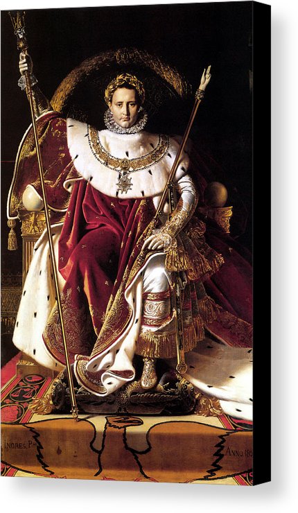 430x740 Emperor Napoleon I On His Imperial Throne Canvas Print Canvas - Throne Painting