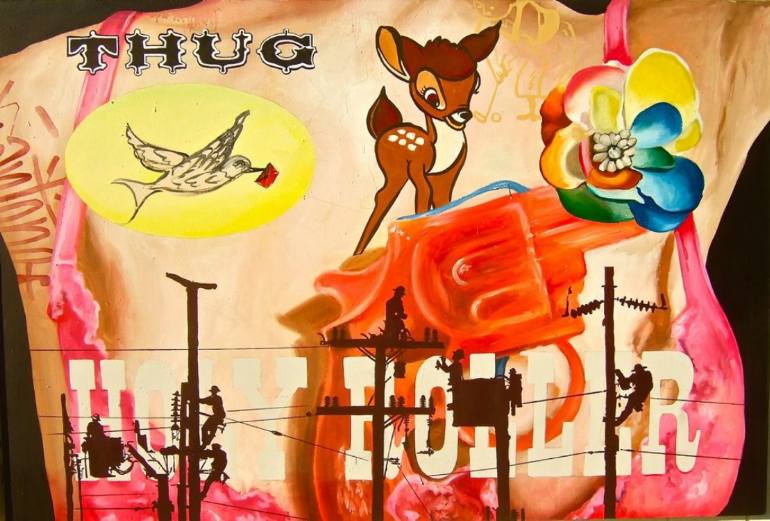 770x521 Saatchi Art Thug Life Painting By Mark Hobley - Thug Life Painting