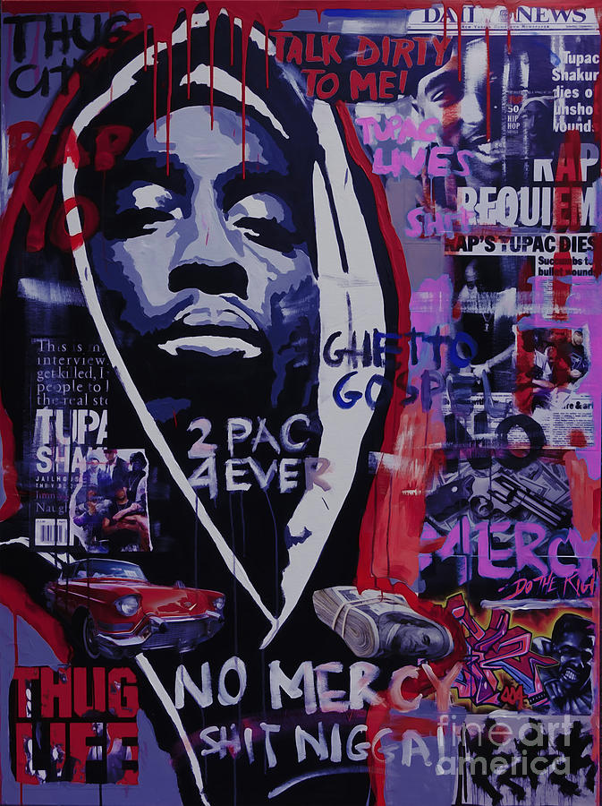 673x900 Thug Life Painting By Yaani Art - Thug Life Painting