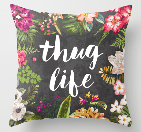 461x432 Beautiful Flower Painting Thug Life Black Customized Plush - Thug Life Painting