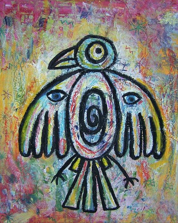 575x720 Thunderbird Painting By Amy Trampush - Thunderbird Painting