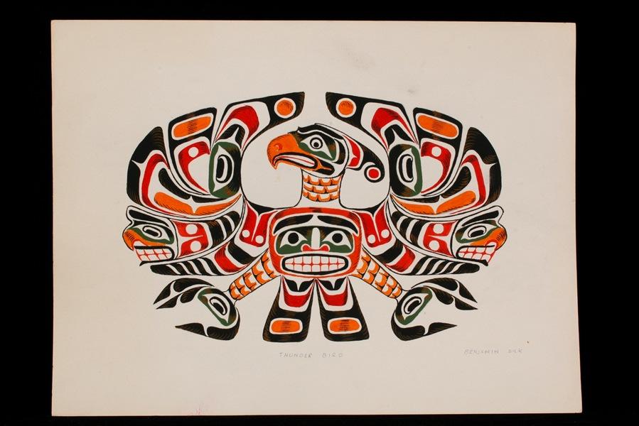 899x600 Thunderbird Painting By Benjamin (Blackie) Dick 18x 24 - Thunderbird Painting