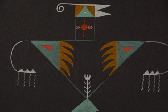 545x362 Richard Martinez Painting - Thunderbird Painting