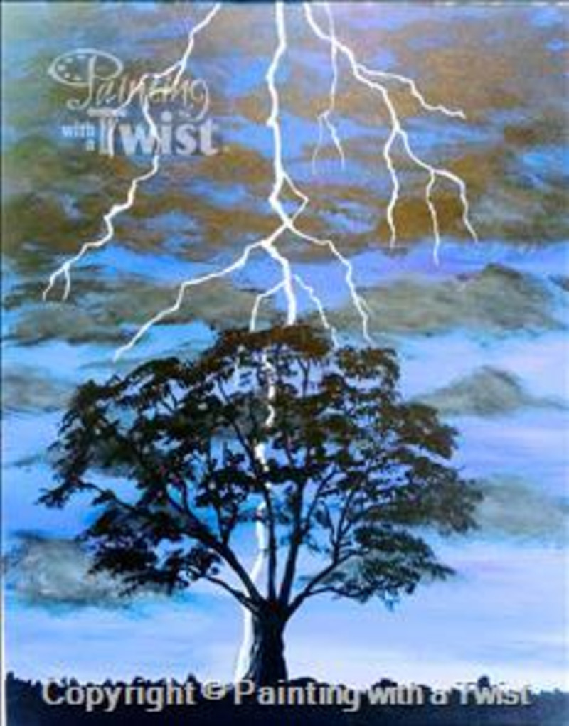 800x1021 Painting With A Twist - Thunderstorm Painting