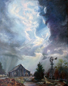 236x300 Thunderstorm Paintings - Thunderstorm Painting