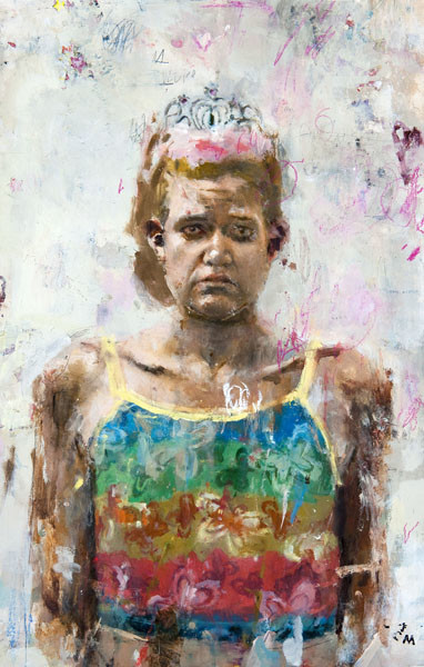 382x600 Self Portrait With Tiara - Tiara Painting