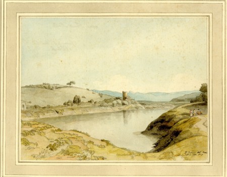 450x351 On The Banks Of The Tiber Near Ponte Molle List Of Works - Tiber Painting