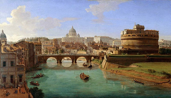 730x420 Ponte Adriano - Tiber Painting