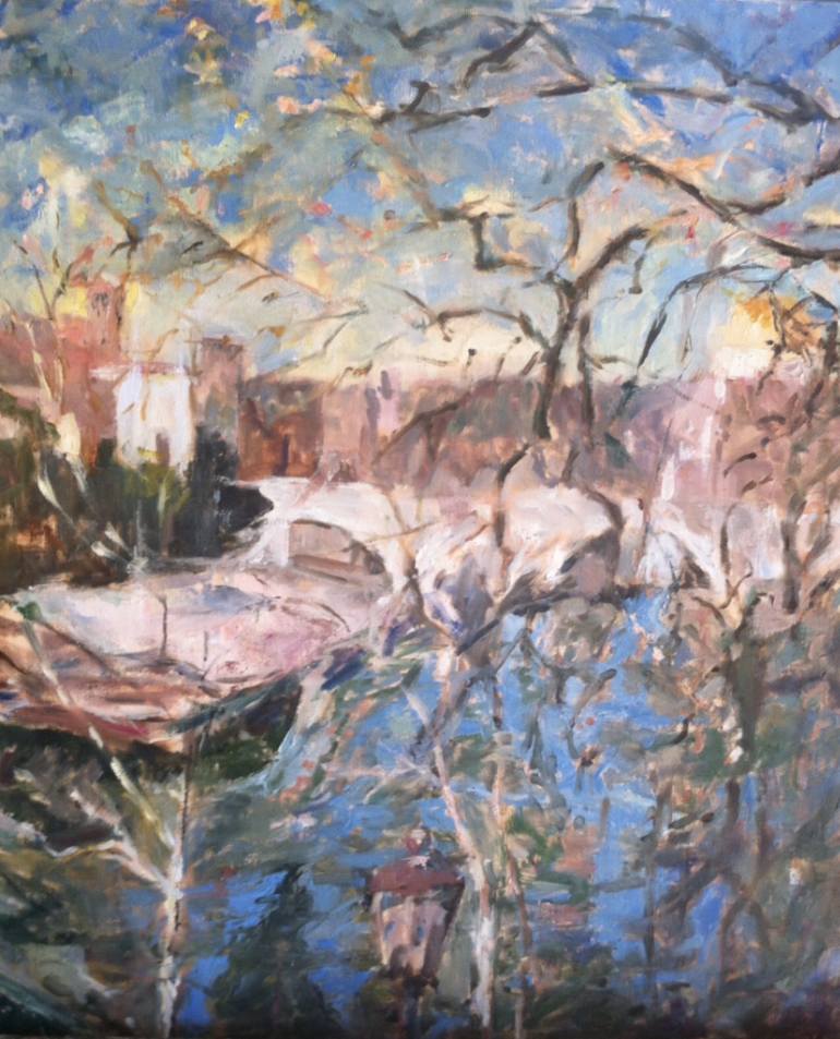 770x953 Saatchi Art Tiber River Painting By Zavi Apfelbaum - Tiber Painting