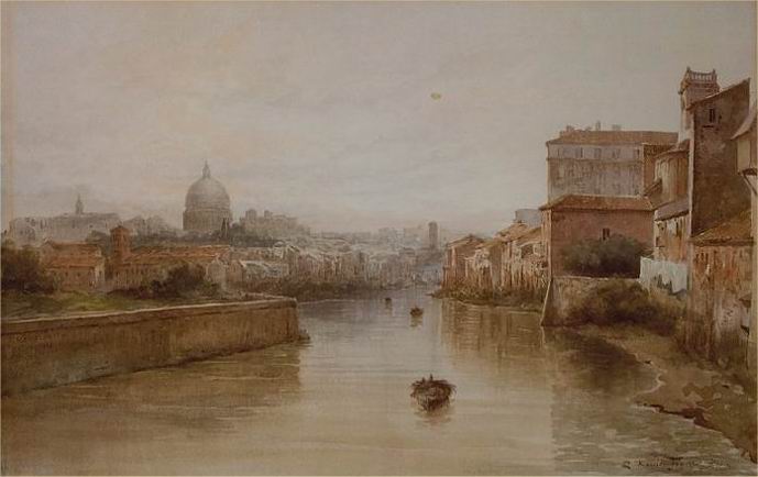 689x434 Depictions Of The Tiber Before The Embankments The Bourne Chronicles - Tiber Painting