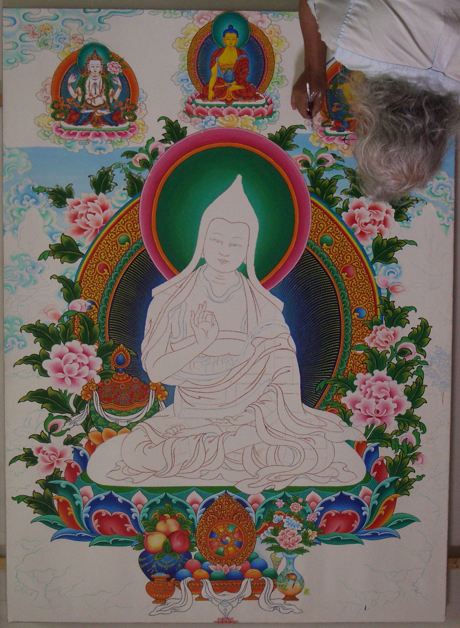 1595x2177 Tibetan Painting Workshop Festival Of Tibet - Tibetan Painting