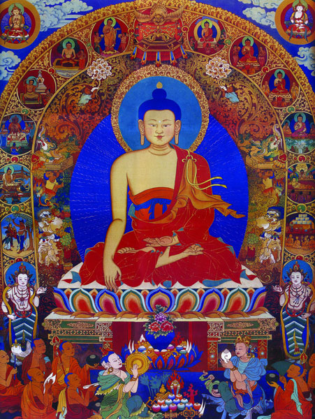 451x600 Tibetan Thangka Reaches Out To The World - Tibetan Thangka Painting