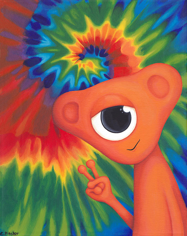 714x900 Tie Dye Persy Painting By Cori Pitcher - Tie Dye Painting