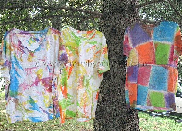 600x433 Fabric Painted Tie Dye Shirts - Tie Dye Painting