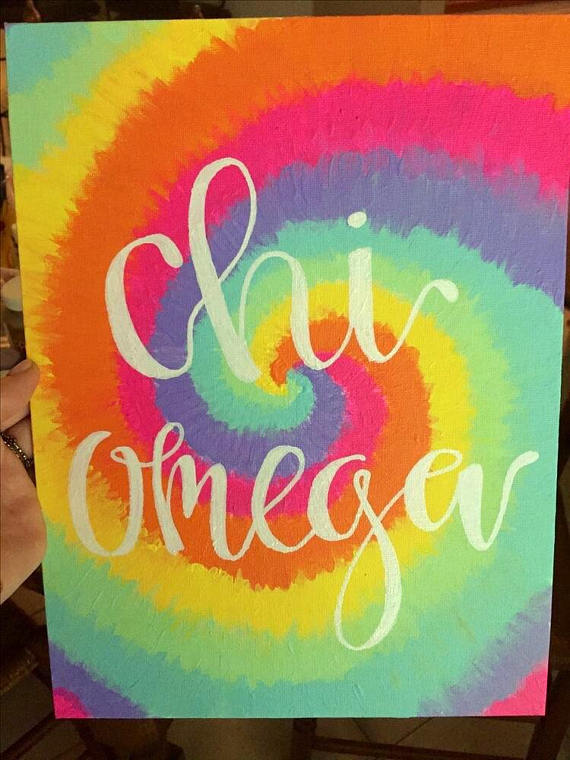 570x760 Tie Dye Sorority Canvas - Tie Dye Painting On Canvas