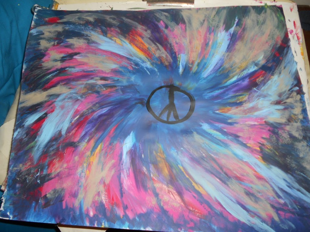 1024x768 Whatever Art Show - Tie Dye Painting On Canvas