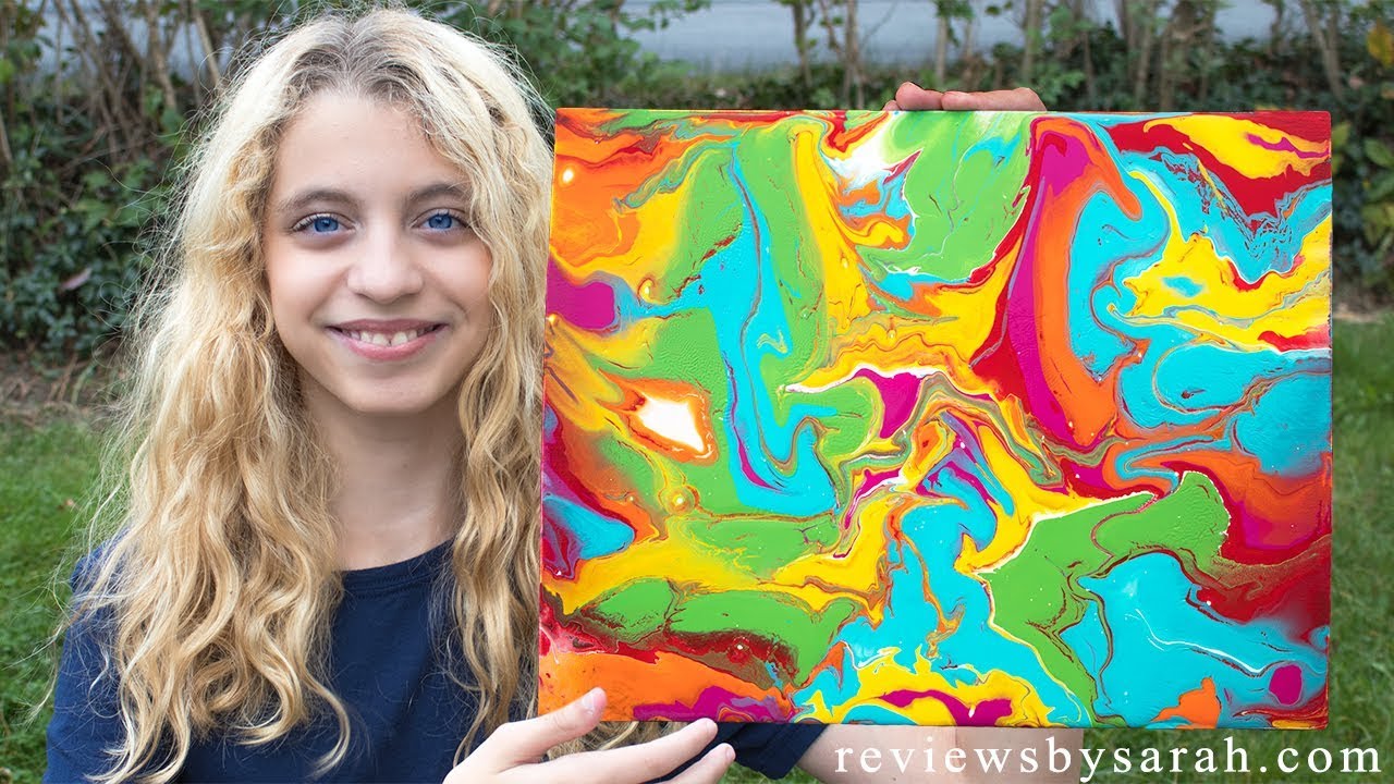 1280x720 Diy Tutorial - Tie Dye Painting On Canvas