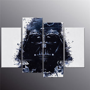 300x300 Large Framed Star Wars Darth Vader Tie Fighter Canvas Print Wall - Tie Fighter Painting