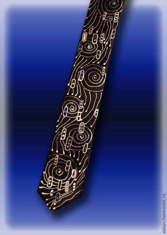 547x768 Midnight Klimt Tie. Original Painting Shop Online On Livemaster - Tie Painting