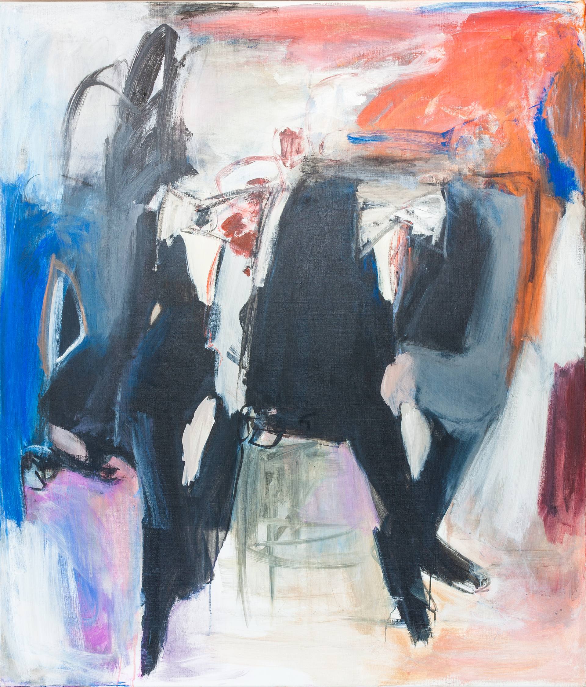 1920x2248 Saatchi Art Two Men With A Bow Tie Painting By Anja Bakker - Tie Painting