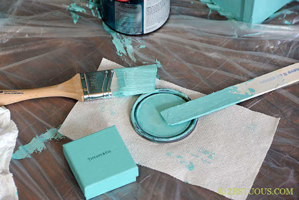 590x395 Tiffany Blue Bookshelf Zestuous - Tiffany Blue Painting