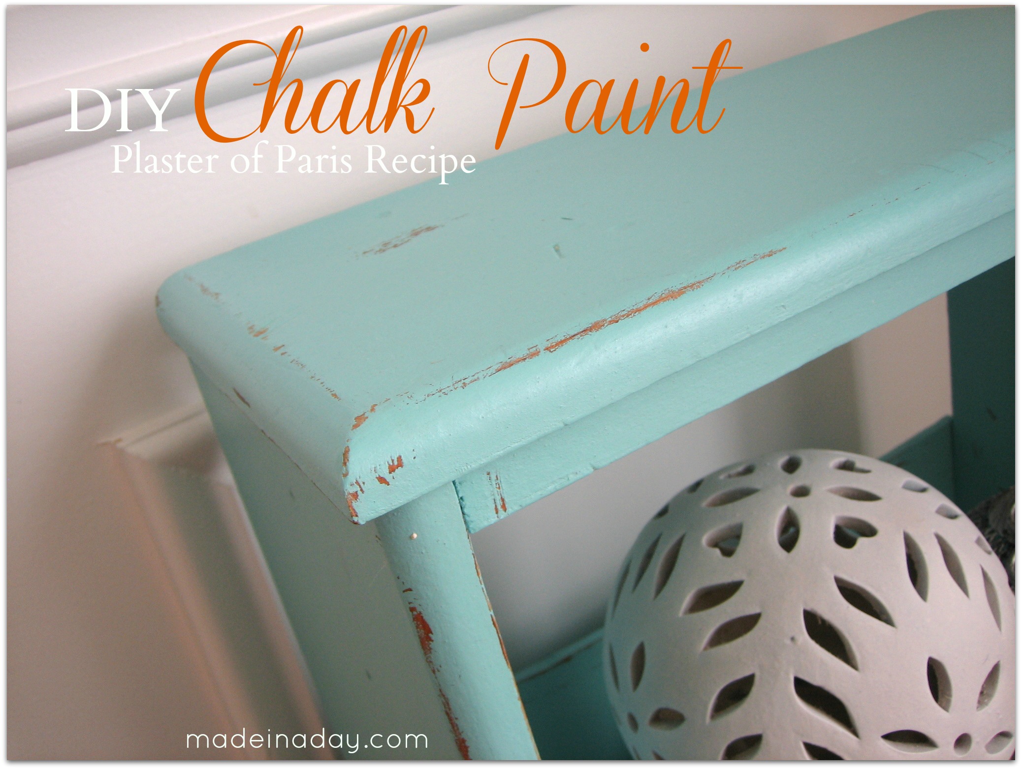 2076x1564 Chalk Paint ~ Vintage Side Table Up Do! Made In A Day - Tiffany Blue Painting