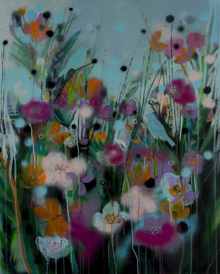 770x962 Saatchi Art Love Birds Painting By Tiffany Lynch - Tiffany Painting