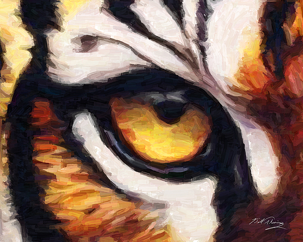 600x480 Tiger's Eye Digital Art By Bill Fleming - Tiger Eye Painting
