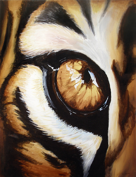 540x700 Tiger's Eye Painting By Lane Owen - Tiger Eye Painting