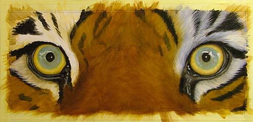 500x241 Wildlife Painting Techniques - Tiger Eye Painting