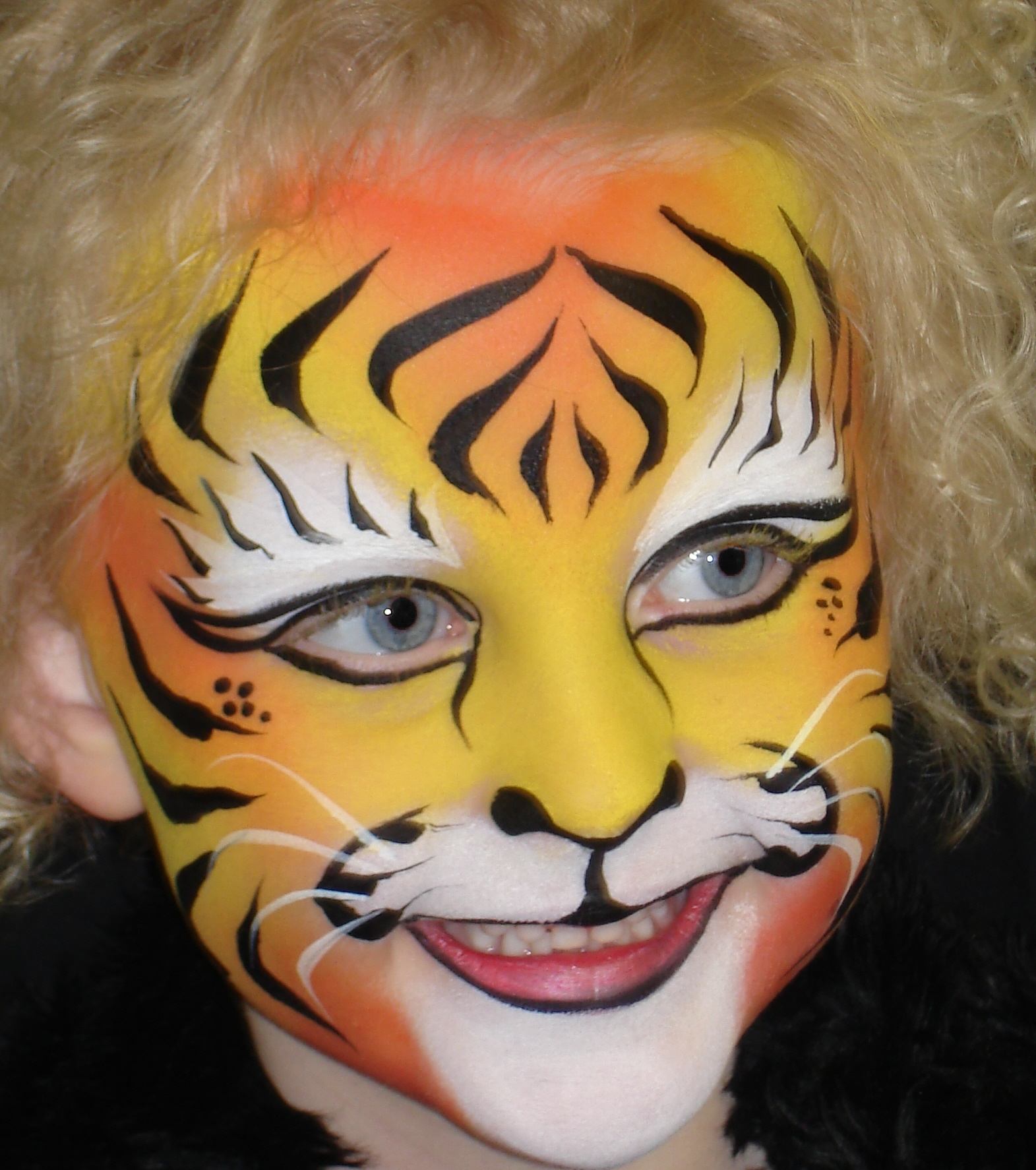 Tiger Face Painting at PaintingValley.com | Explore collection of Tiger ...