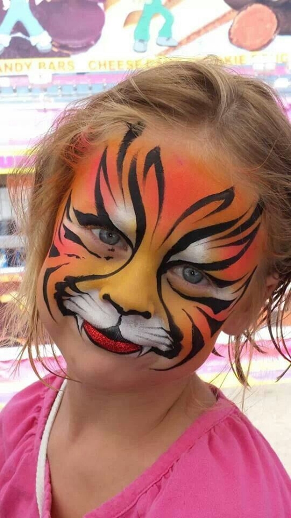 600x1067 40 Easy Tiger Face Painting Ideas For Fun - Tiger Face Painting