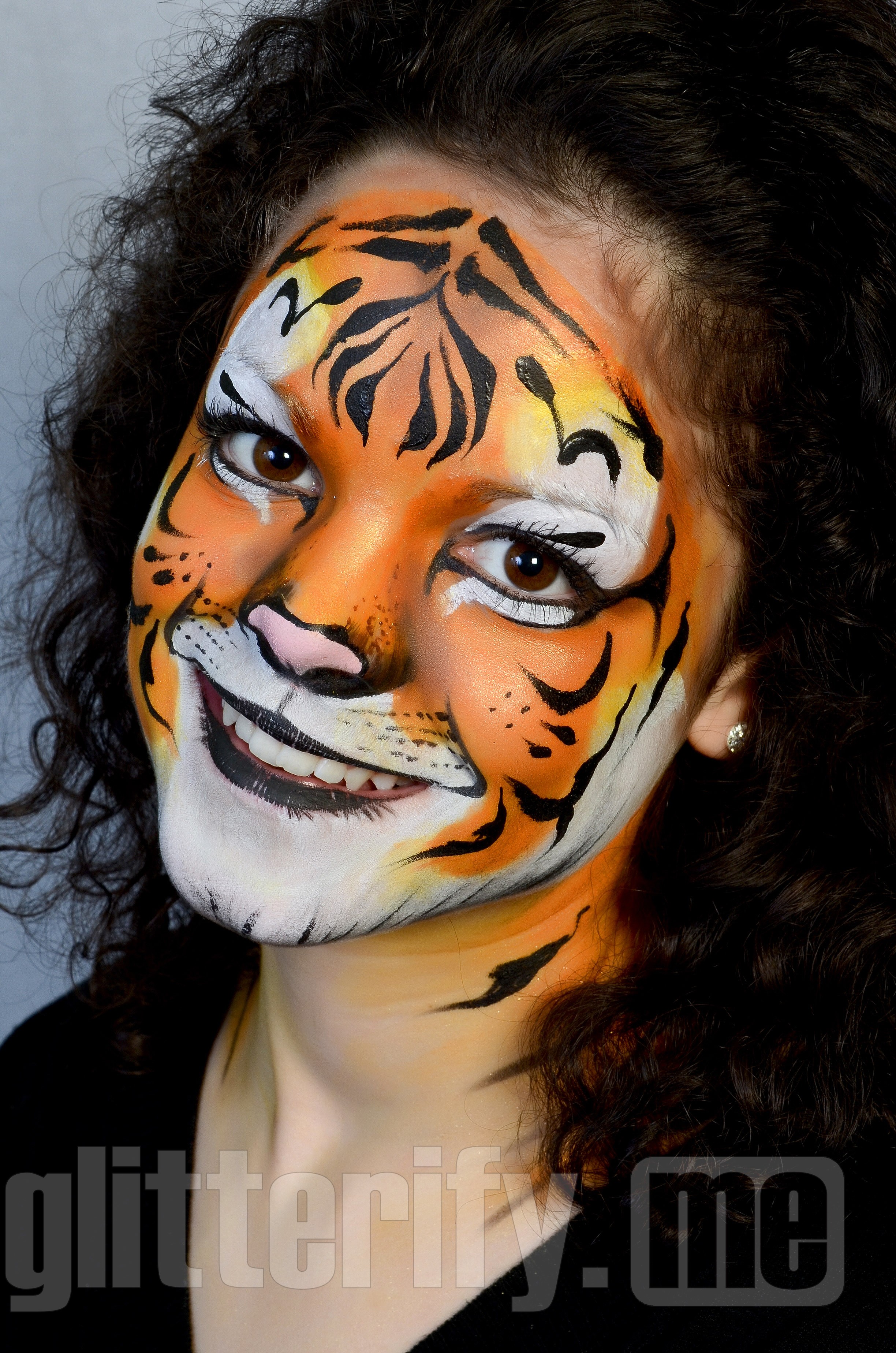 2448x3696 Tiger Facepainting Step By Step Glitterify Me - Tiger Face Painting