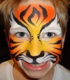 236x268 Simple Tiger Face Paint - Tiger Face Painting