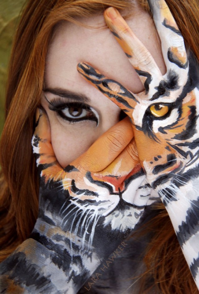 640x944 Face Paint Illusions - Tiger Face Painting